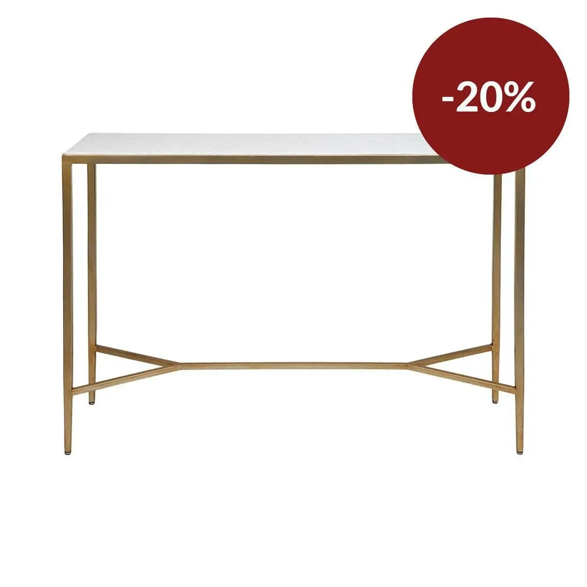 Chloe Stone Console Table - Large Antique Gold