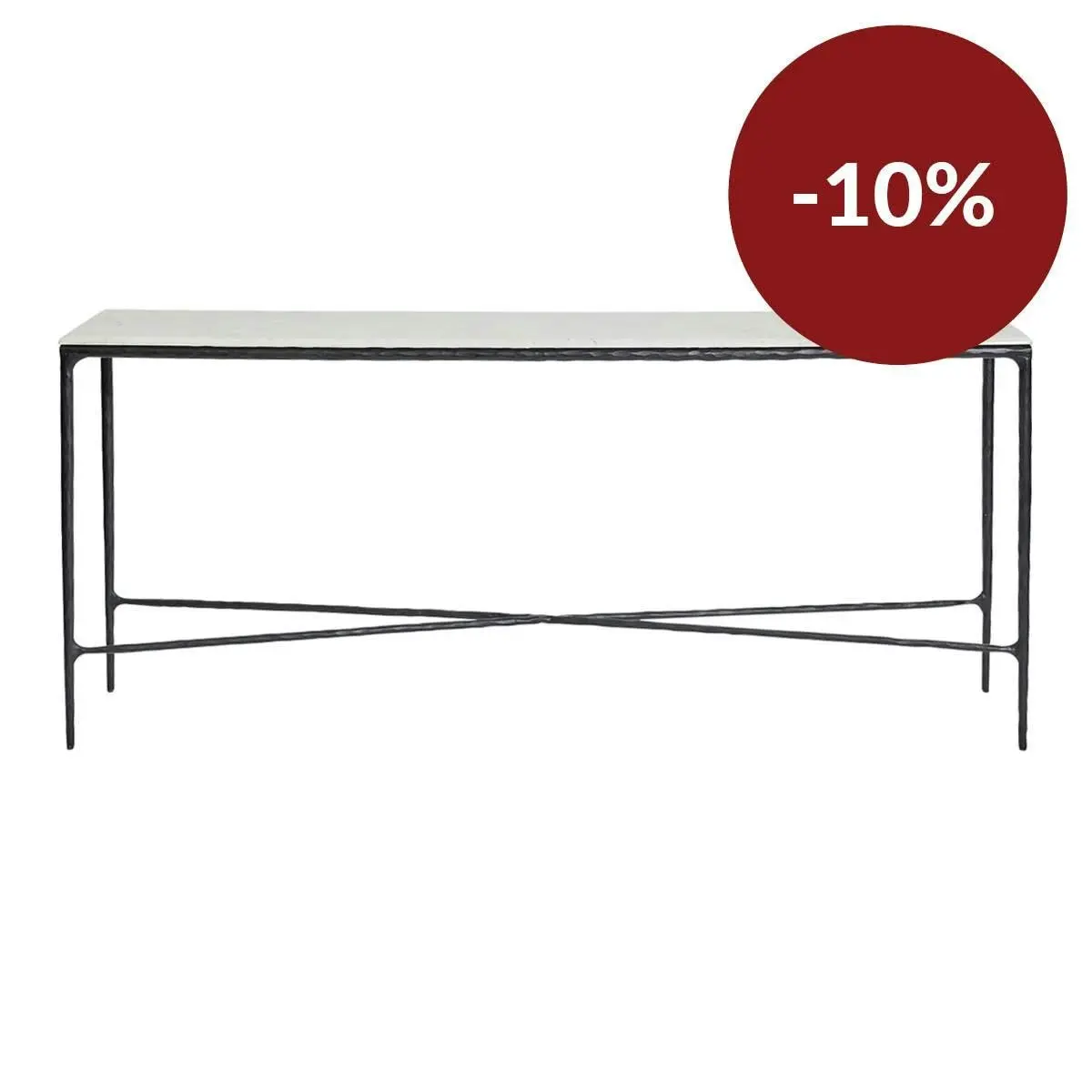 Heston Marble Console Table - Large Black