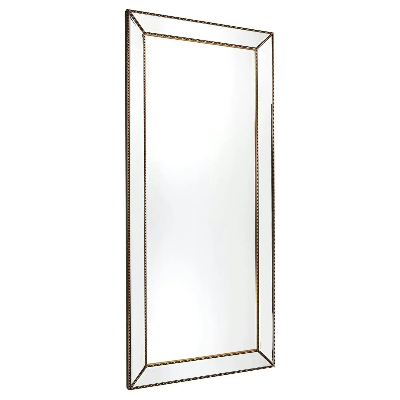 Zeta Floor Mirror - Antique Gold