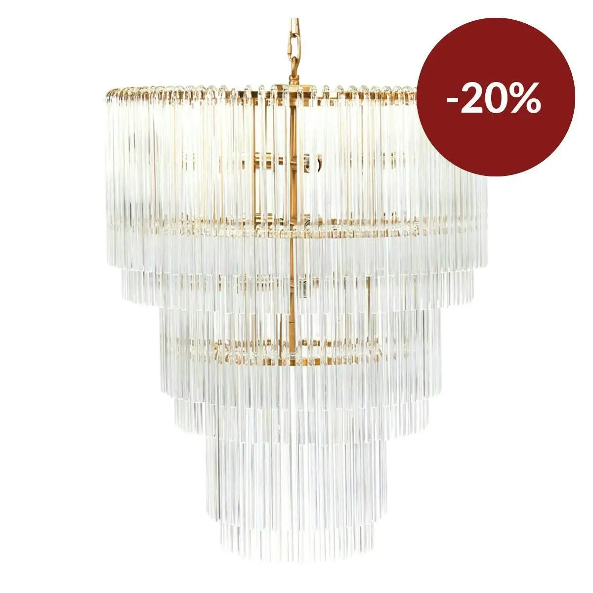 Zara Pendant - 3 Tier Brass