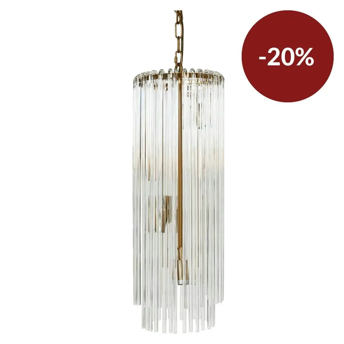 Zara Pendant - Long Brass