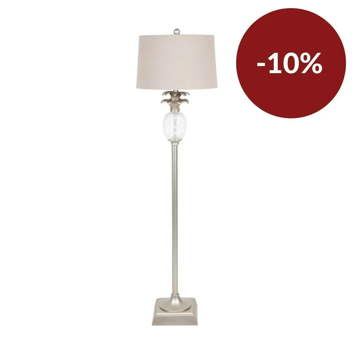 Langley Floor Lamp - Antique Silver