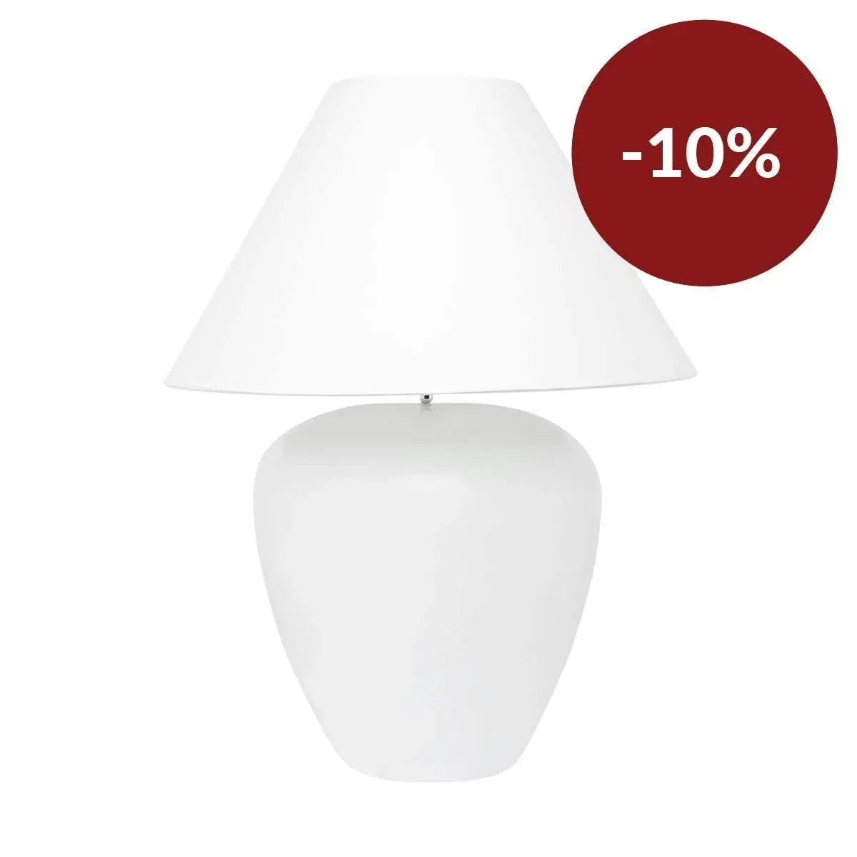 Picasso Table Lamp - White w White Shade