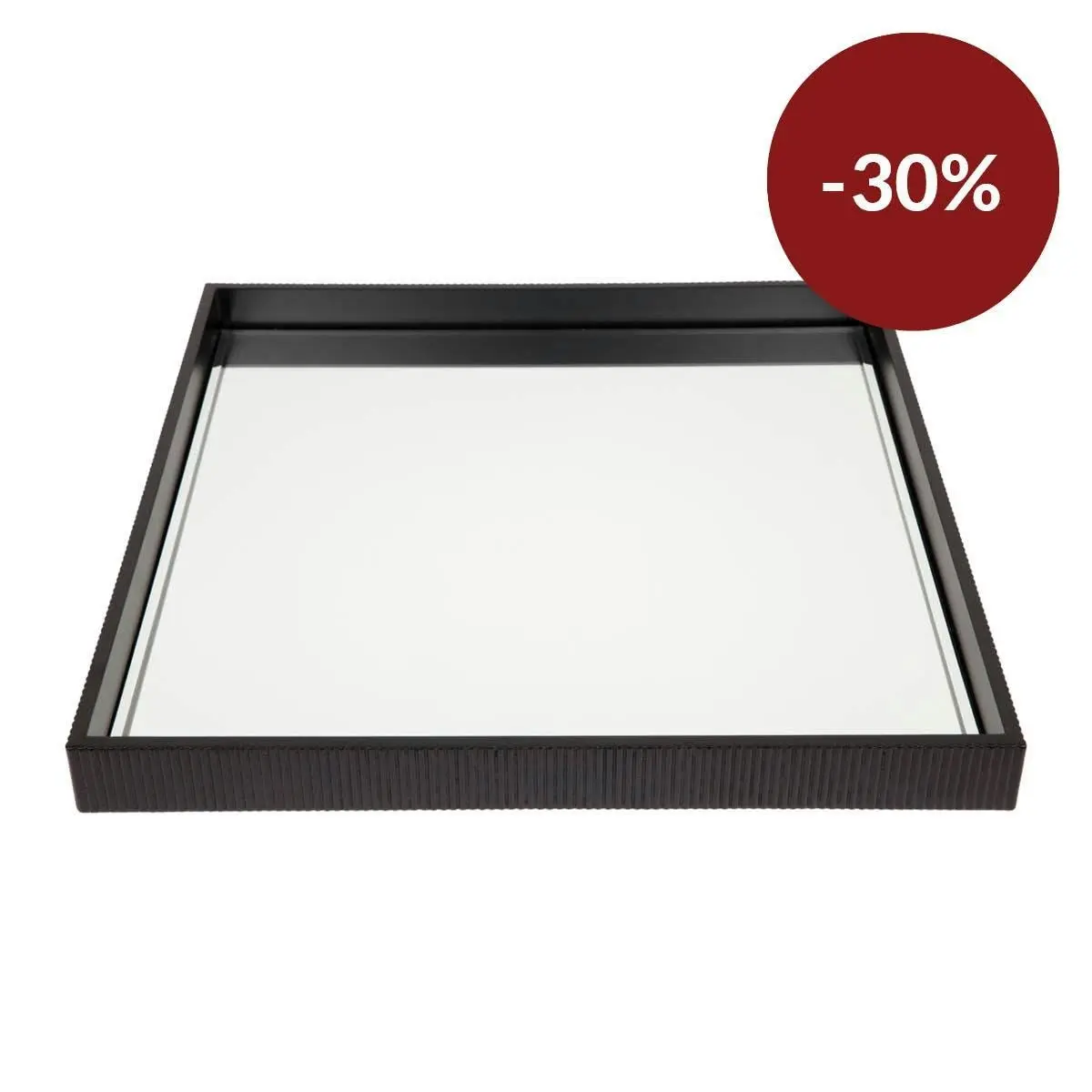 Miles Mirrored Tray - Large Black