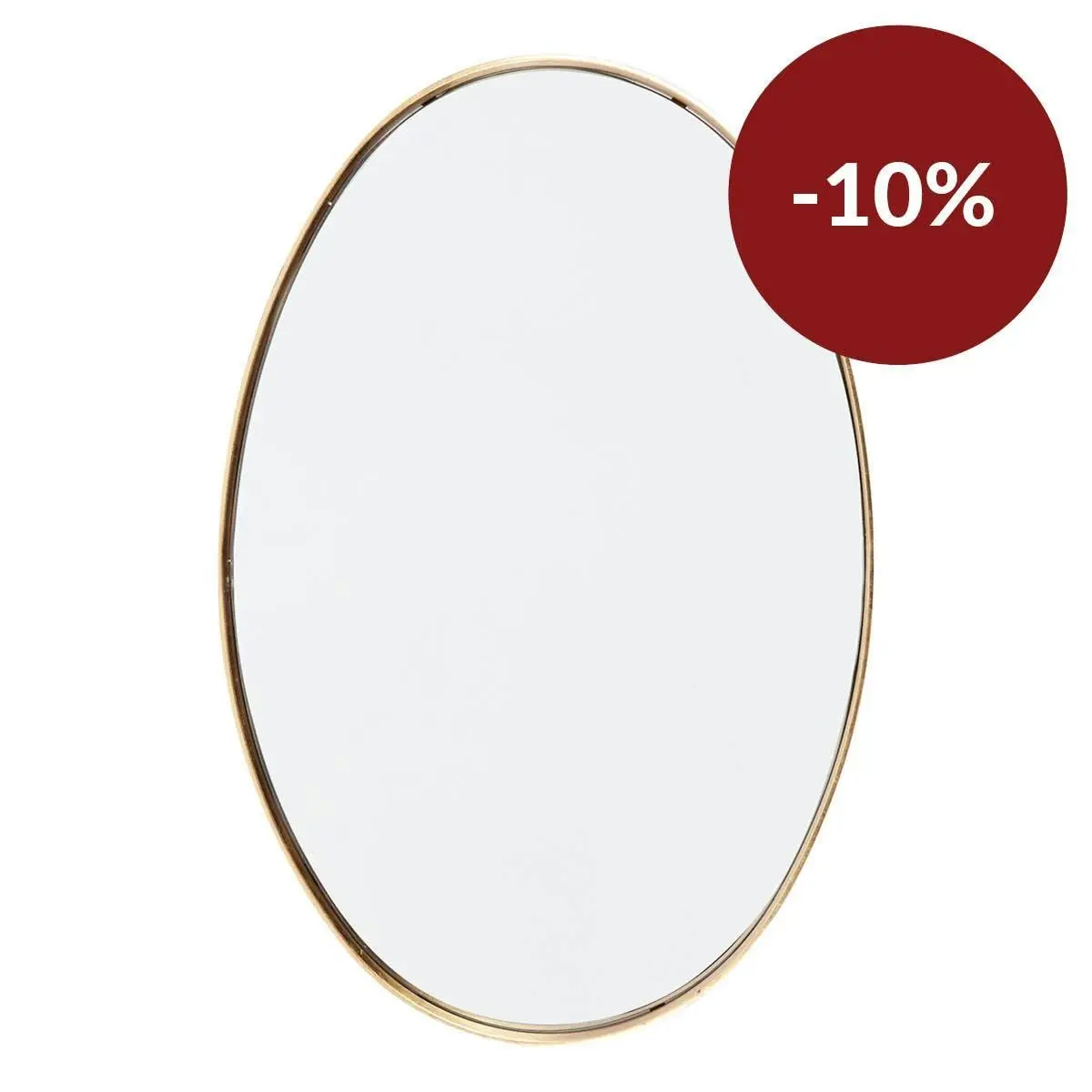 Lucille Oval Wall Mirror - Gold Leaf