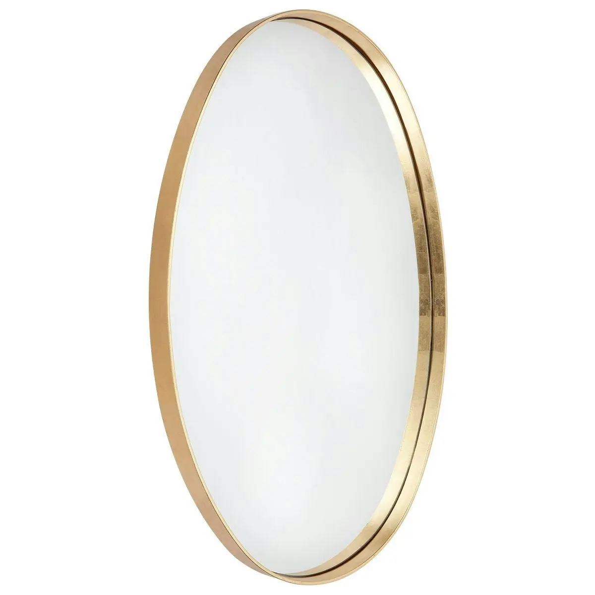 Lucille Oval Wall Mirror - Gold Leaf