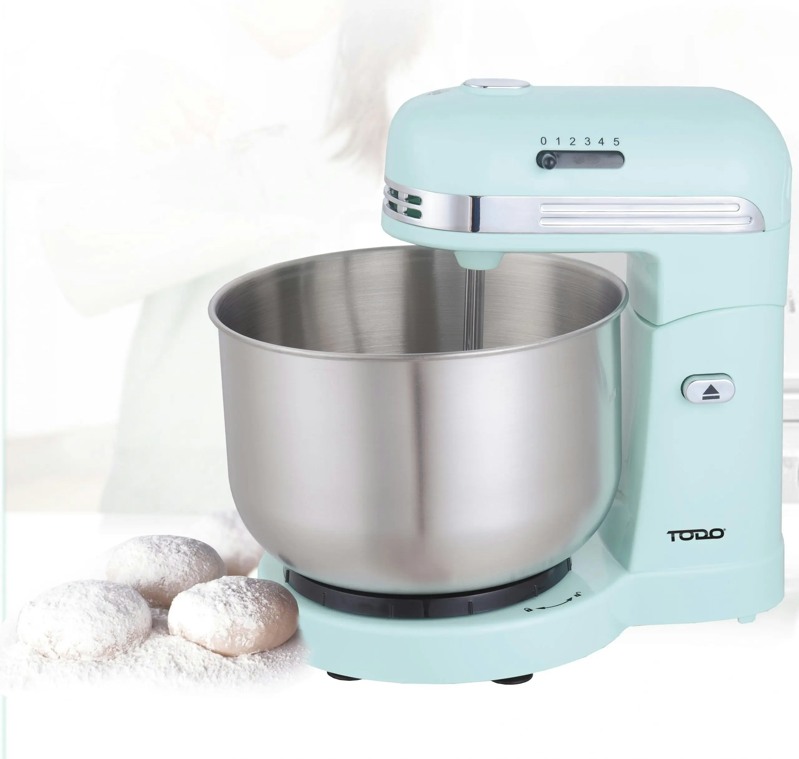 TODO 350W 5 Speed Electric Stand Mixer W/ 3.5L Stainless Steel Bowl Retro Blue T-Sm780