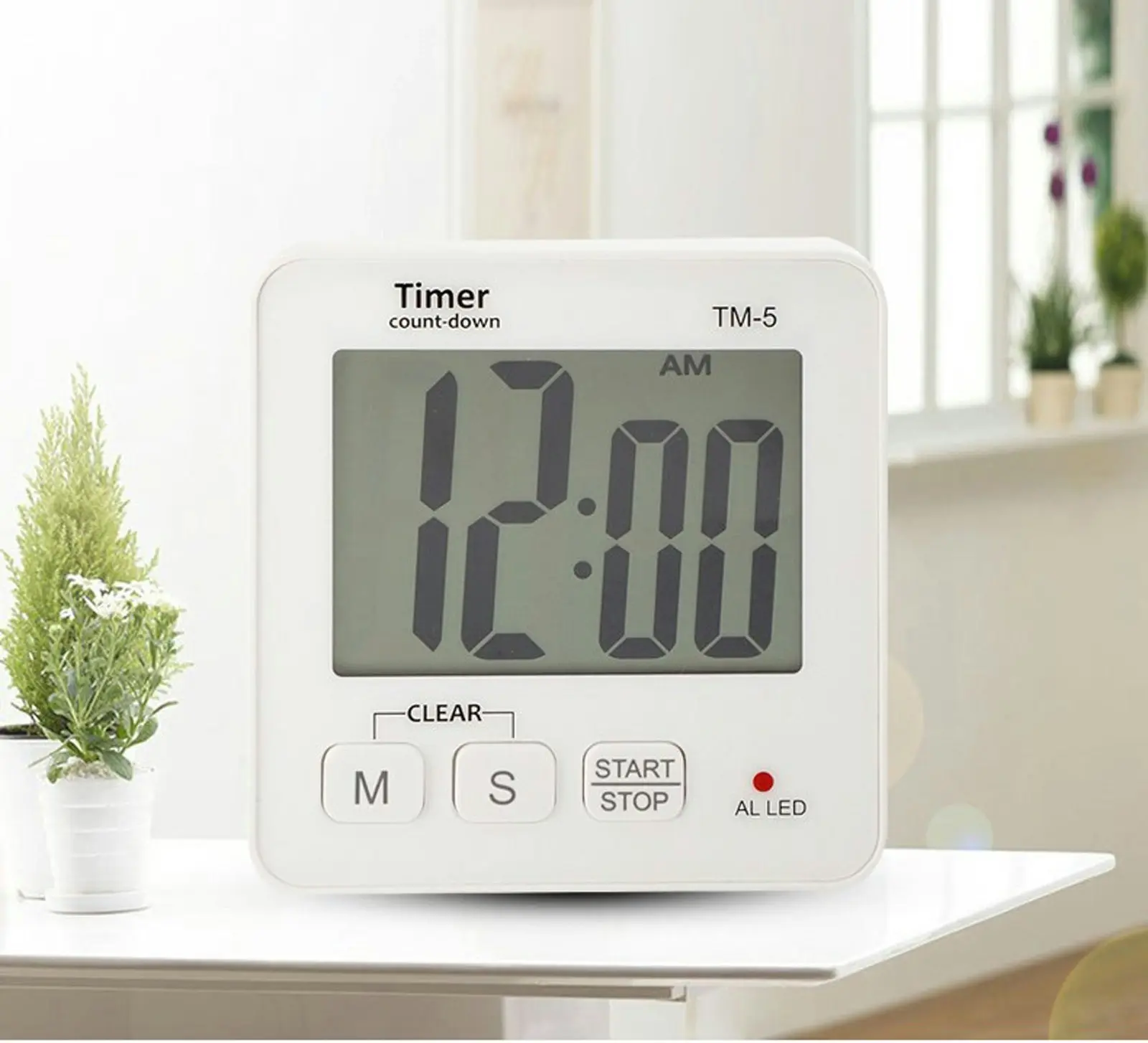 Todo Digital LCD Countdown Timer 100min Magnetic Clock Count Down Alarm Kitchen Sport