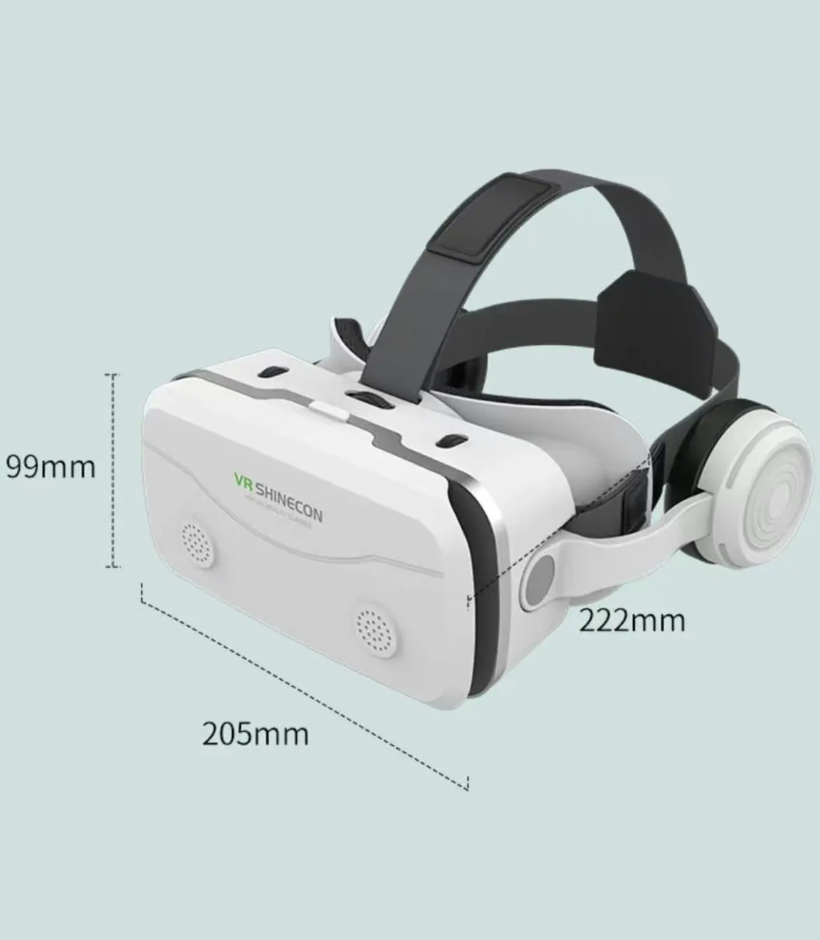 Todo 3D VR Box Glasses Virtual Reality Headset Headphone 3.5mm Jack 4.7"- 7.2" Phone Compatible