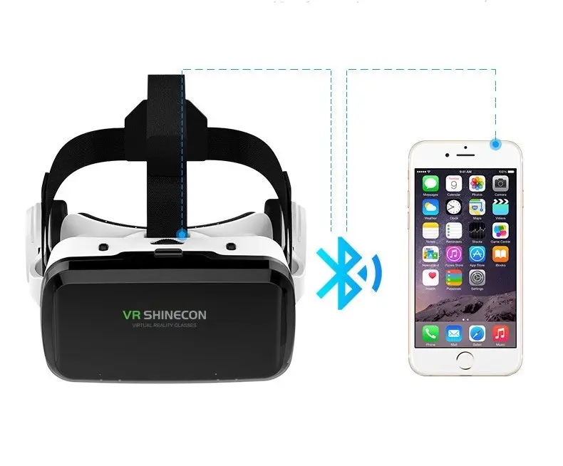 Todo 3D VR Box Glasses Virtual Reality Headset Bluetooth Headphone 4.7"- 7.2" Phone Compatible