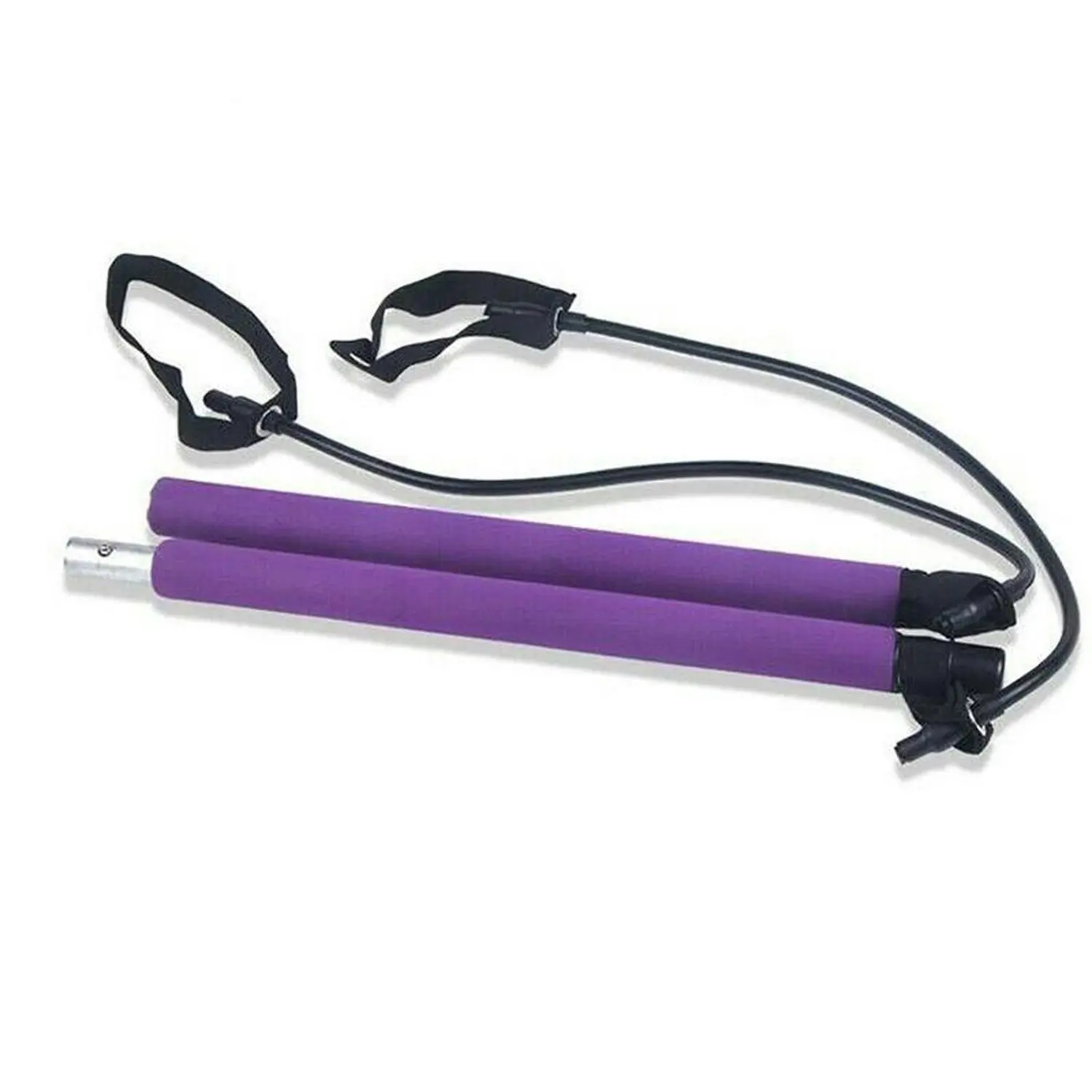 TODO Portable Pilates Bar Kit Yoga Pilates Stick Muscle Toning Bar Rope Resistant Band