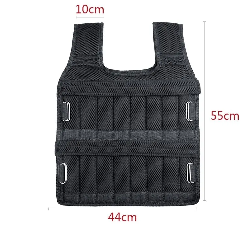 TODO 15kg Steel Plate Weight Vest Weighted Resistance Training Load Bearing Running Gym