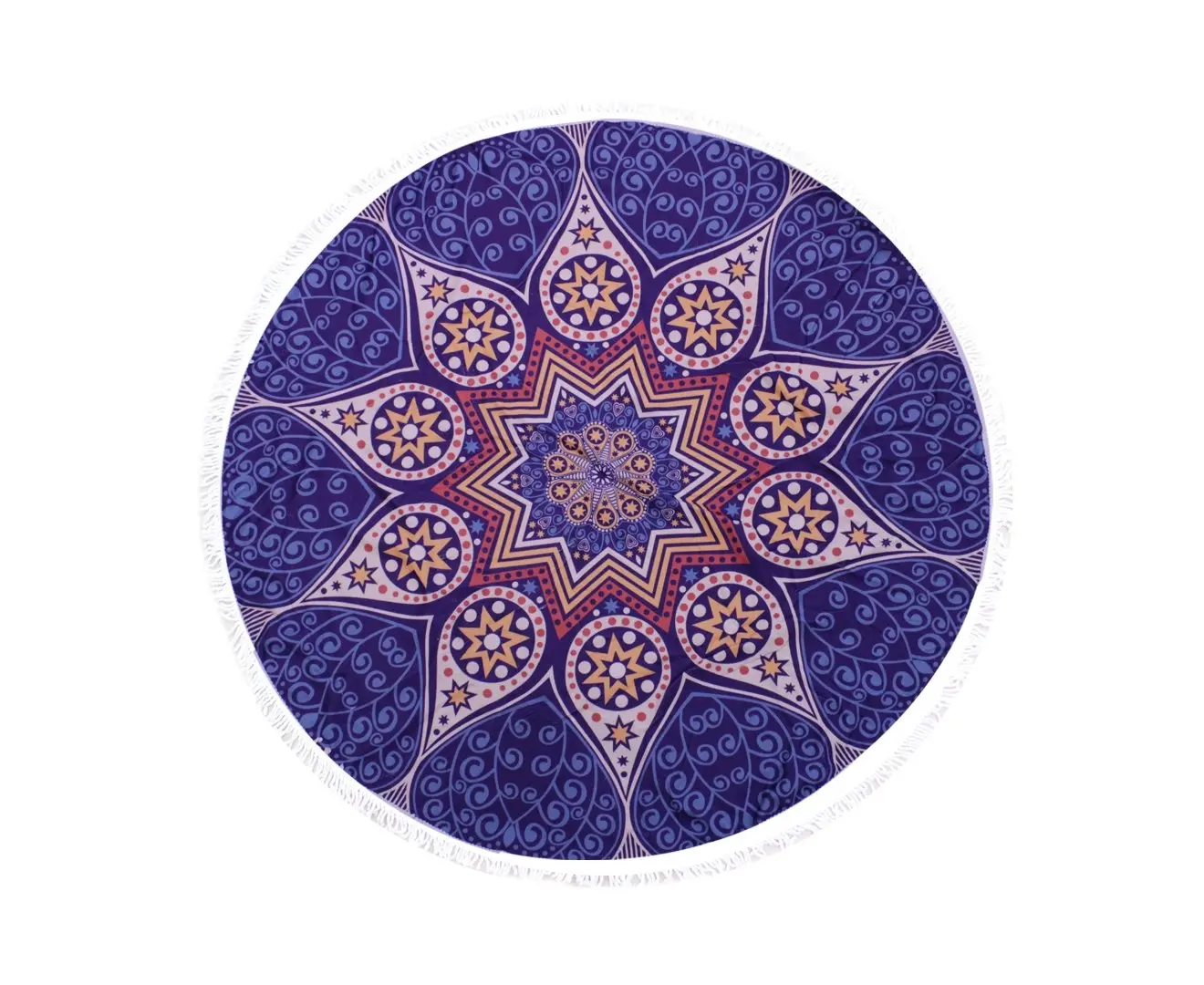 TODO Luxury Thick Microfiber Round Beach Towel Throw Rug TTowel Purple Star