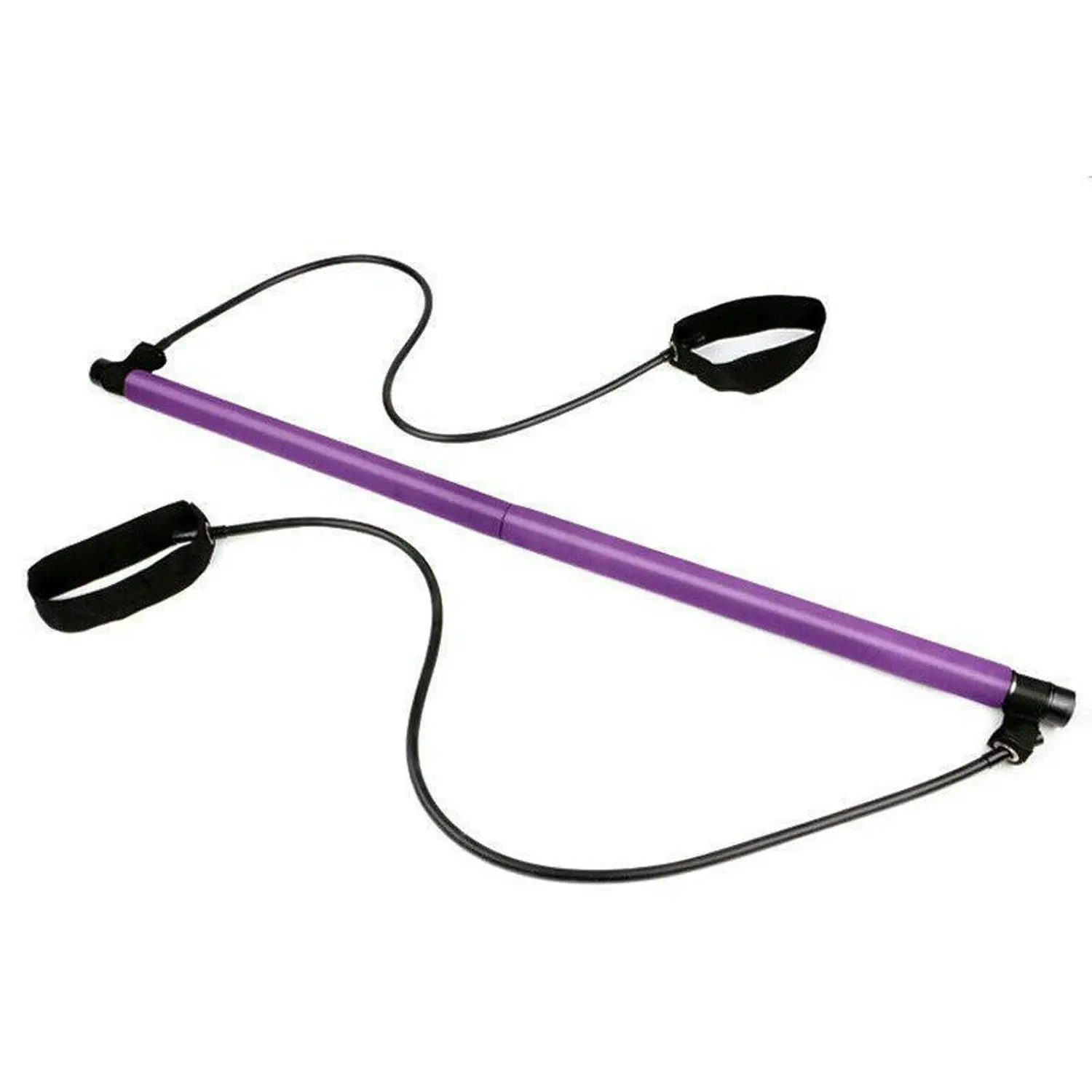 TODO Portable Pilates Bar Kit Yoga Pilates Stick Muscle Toning Bar Rope Resistant Band