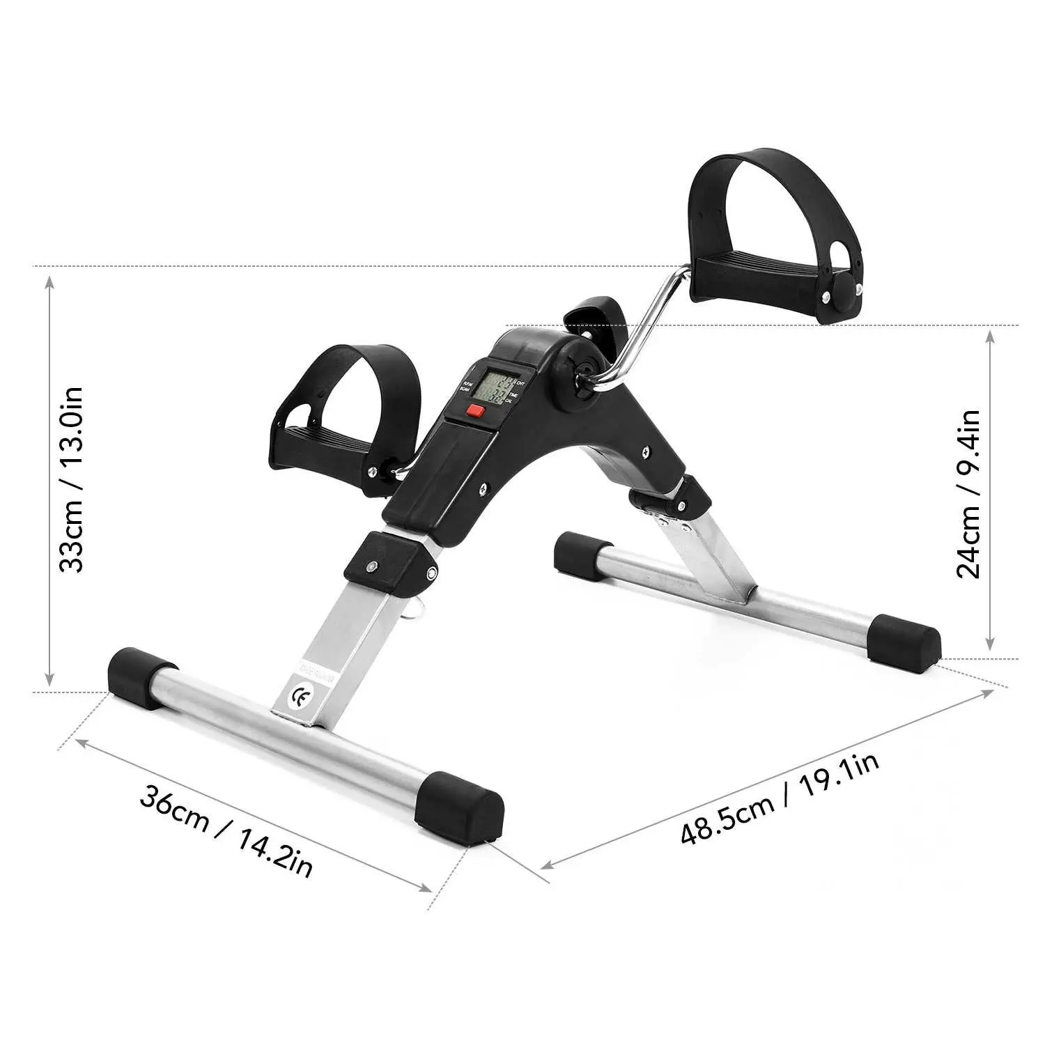 TODO Mini Folding Exercise Bike Pedal Trainer Gym Under Office Desk Cycle Arm/ Leg Workout