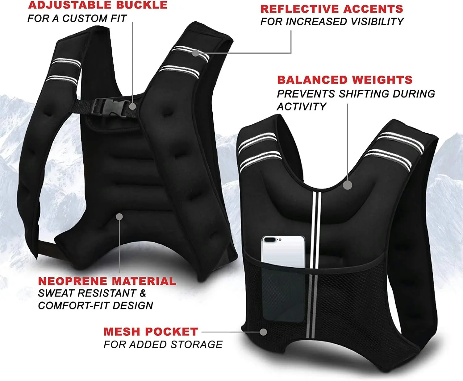 TODO 10kg Weight Vest Weighted Resistance Training Running Fitness Workout Vest