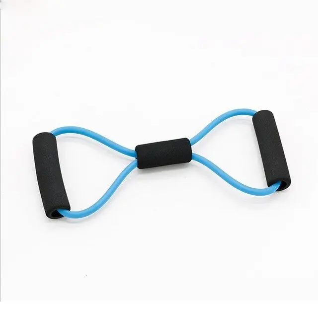 Figure 8 Exercise Band Rubber Gym Strength Trainer Resistance Band Pull Rope Tension