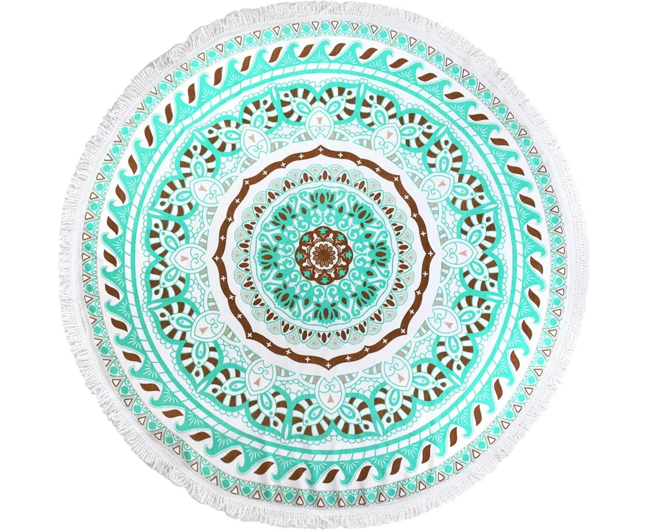 TODO Luxury Thick Microfiber Round Beach Towel Throw Rug Ttowel09 Blue