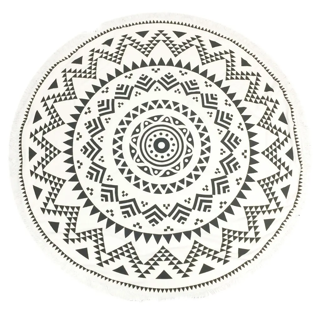 TODO Luxury Thick Microfiber Round Beach Towel Throw Rug Ttowel25