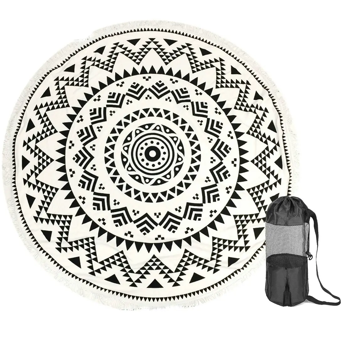 TODO Luxury Thick Microfiber Round Beach Towel Throw Rug Ttowel25