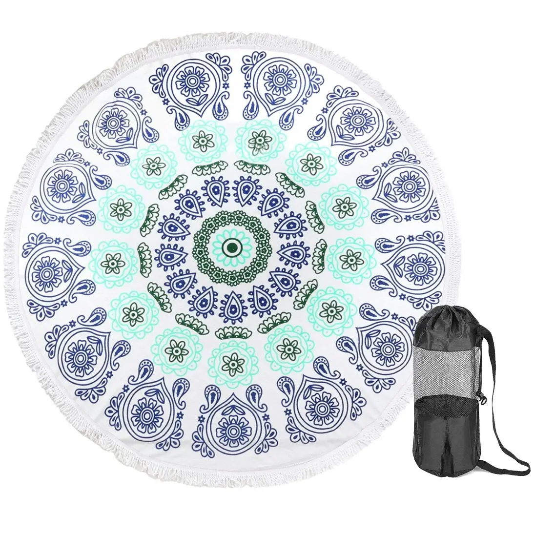 TODO Luxury Thick Microfiber Round Beach Towel Throw Rug Ttowel03