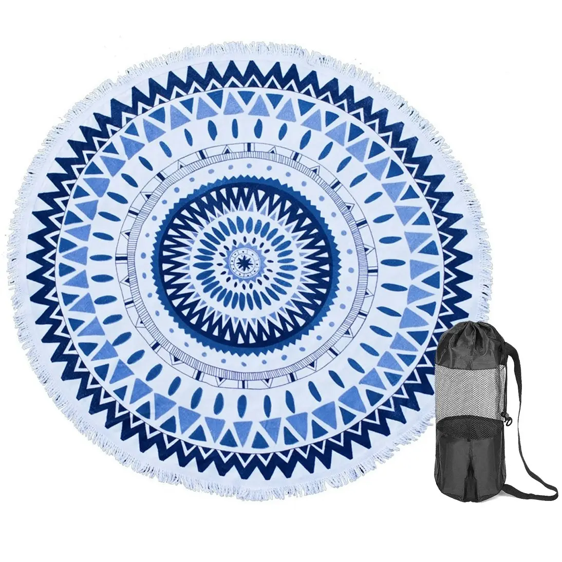 TODO Luxury Thick Microfiber Round Beach Towel Throw Rug Ttowel02