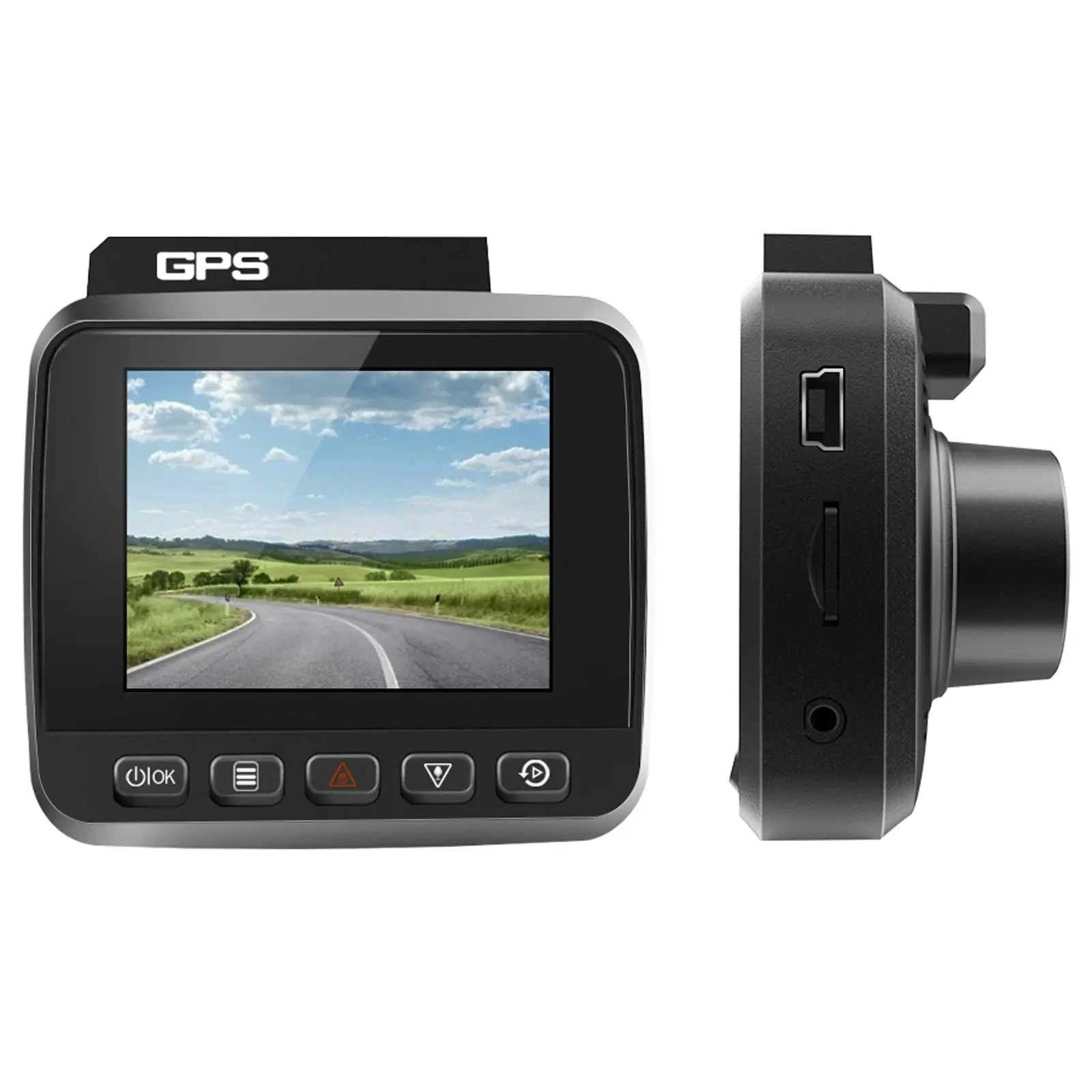 4K UHD In Car DVR Crash Camera Recorder WiFi GPS Built In 2" IPS LCD Front Rear Cam