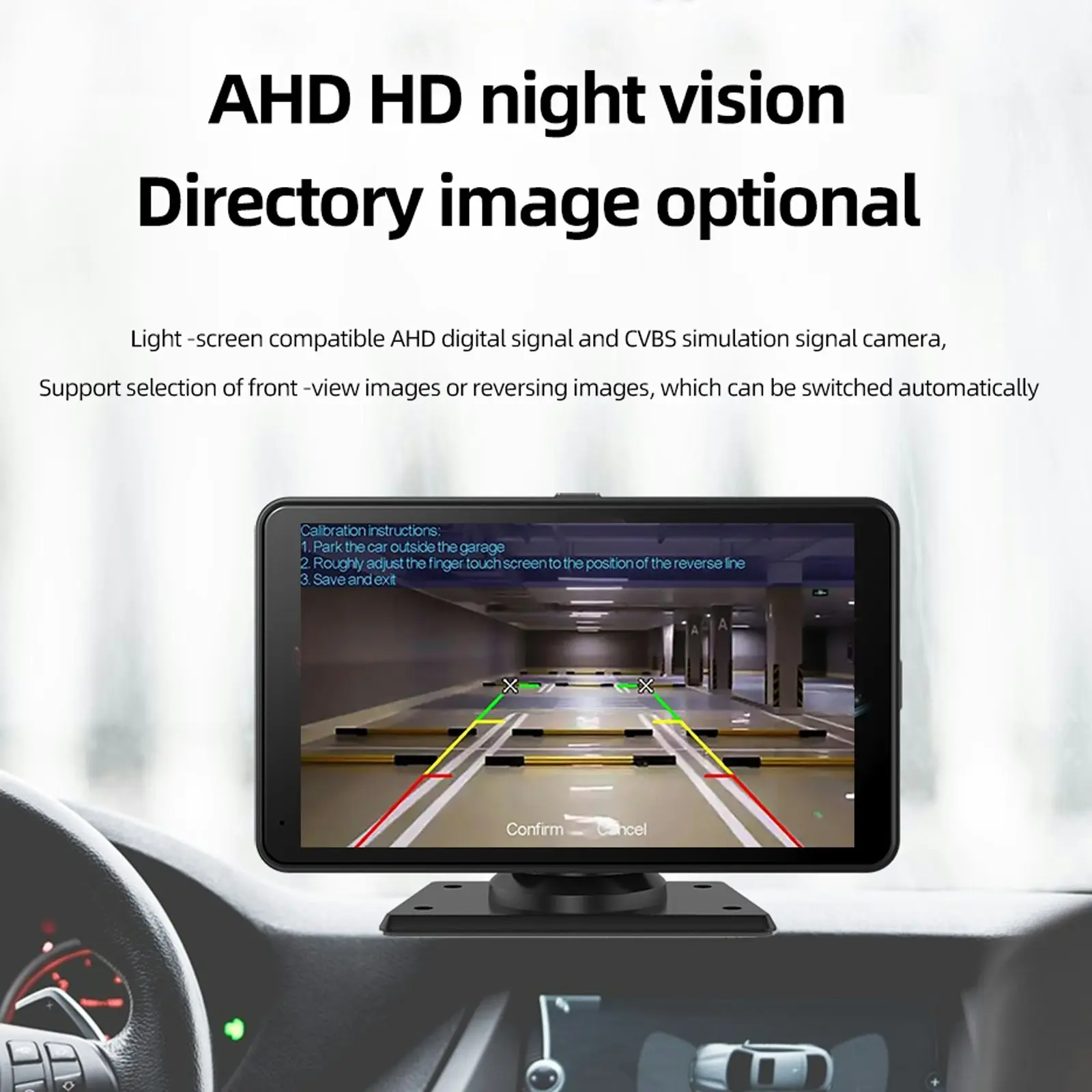 7" FHD Touch Screen Car DVR Crash Camera Recorder Bluetooth Sync WiFi GPS Rear Camera CarPlay