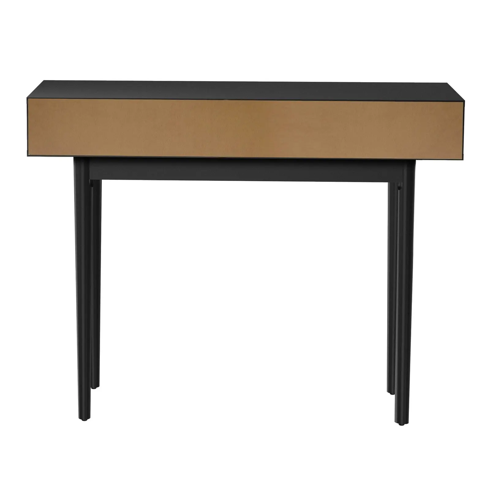 Oikiture Console Table Entry Hallway Side Table Display Desk w/Storage 2 Drawer Wood&Black