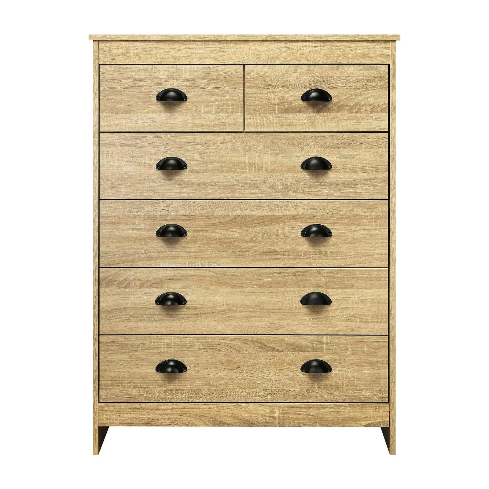 Oikiture Tallboy 6 Chest of Drawers Wooden KUKA