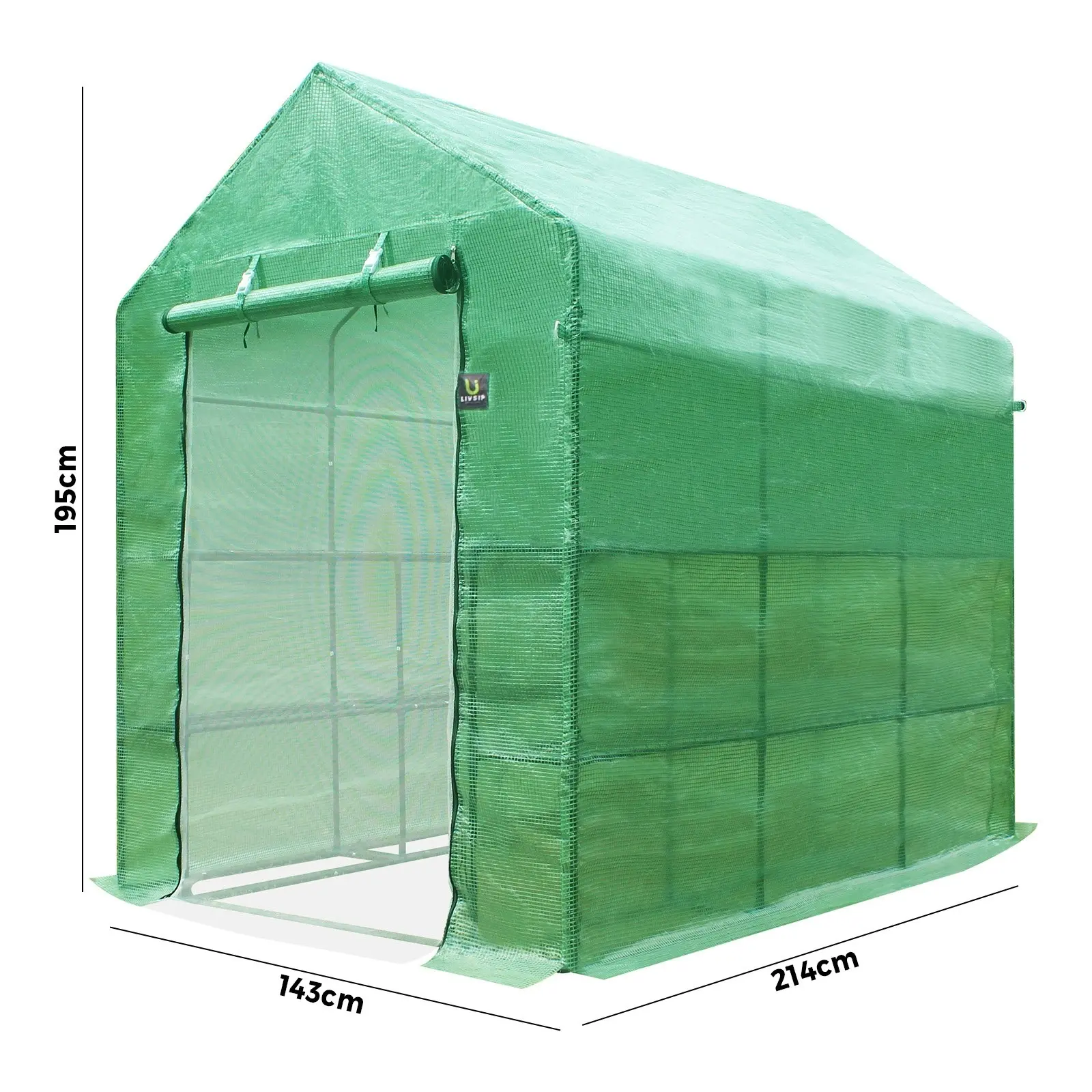 Livsip Greenhouse Walk in Tunnel Green House Garden Shed Storage Plant 2.1X1.4M