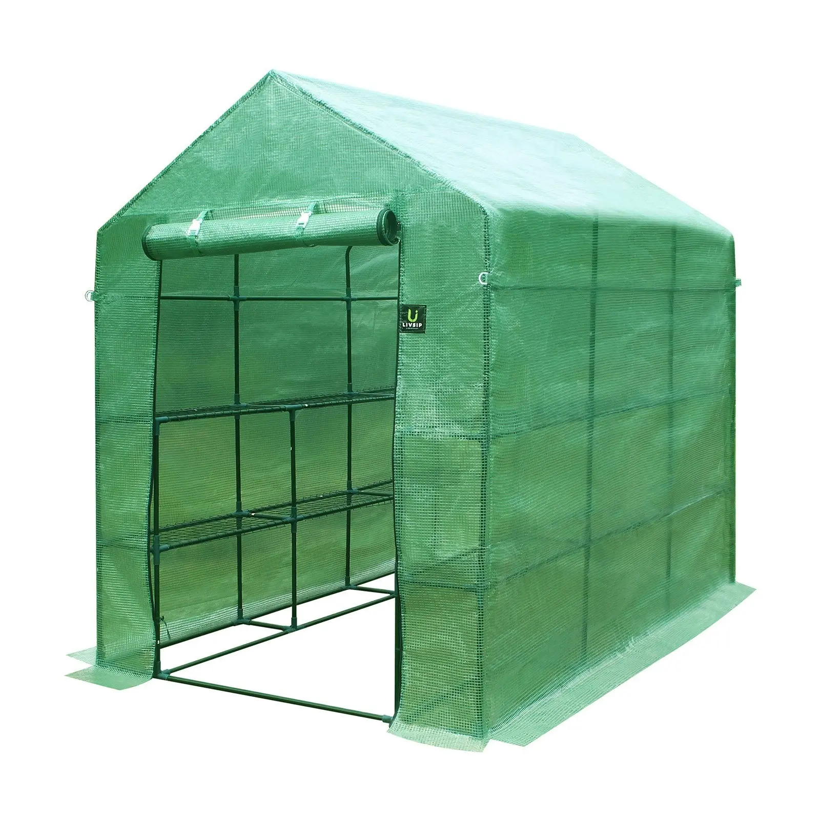 Livsip Greenhouse Walk in Tunnel Green House Garden Shed Storage Plant 2.1X1.4M