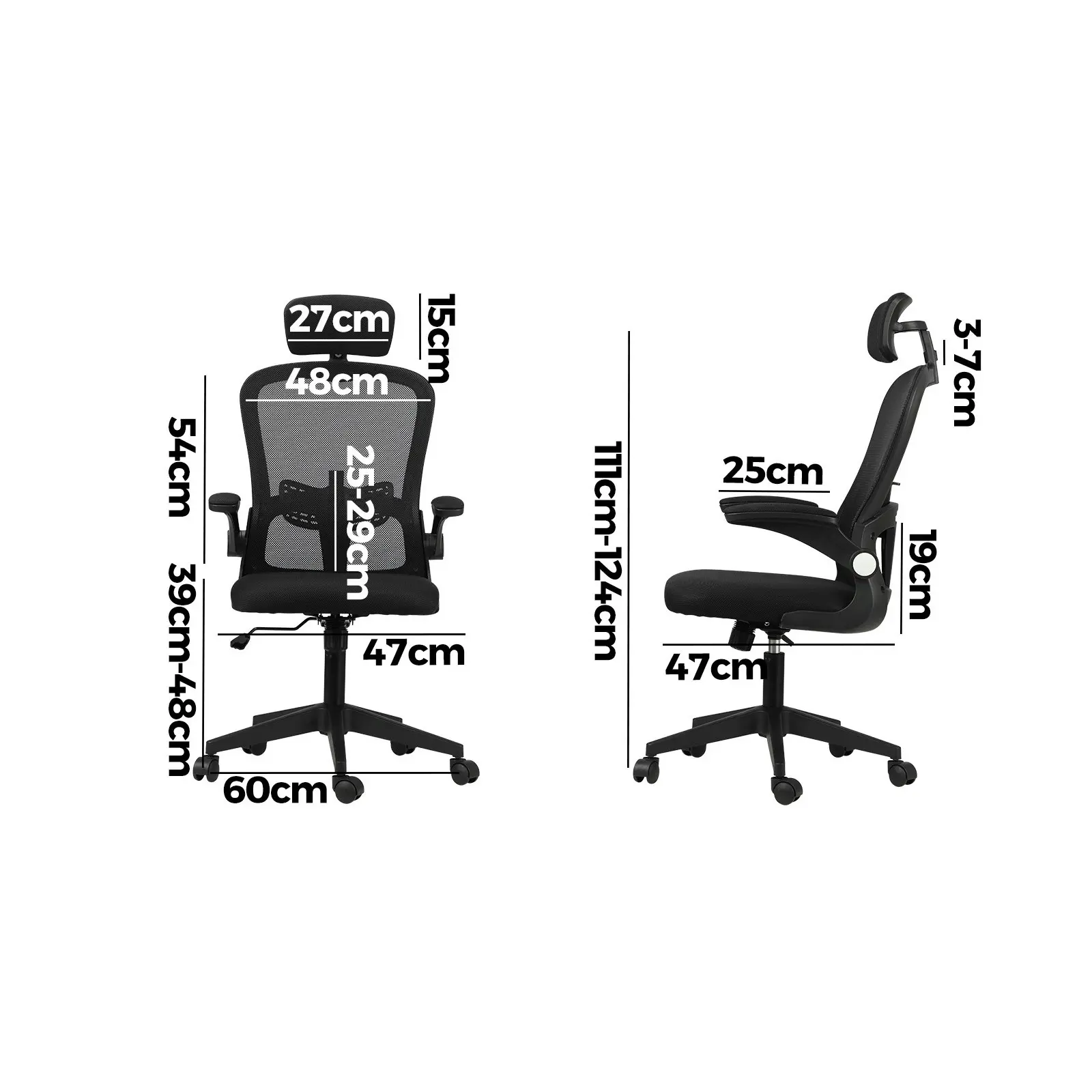 Oikiture Mesh Office Chair Executive Fabric Gaming Seat Racing Computer