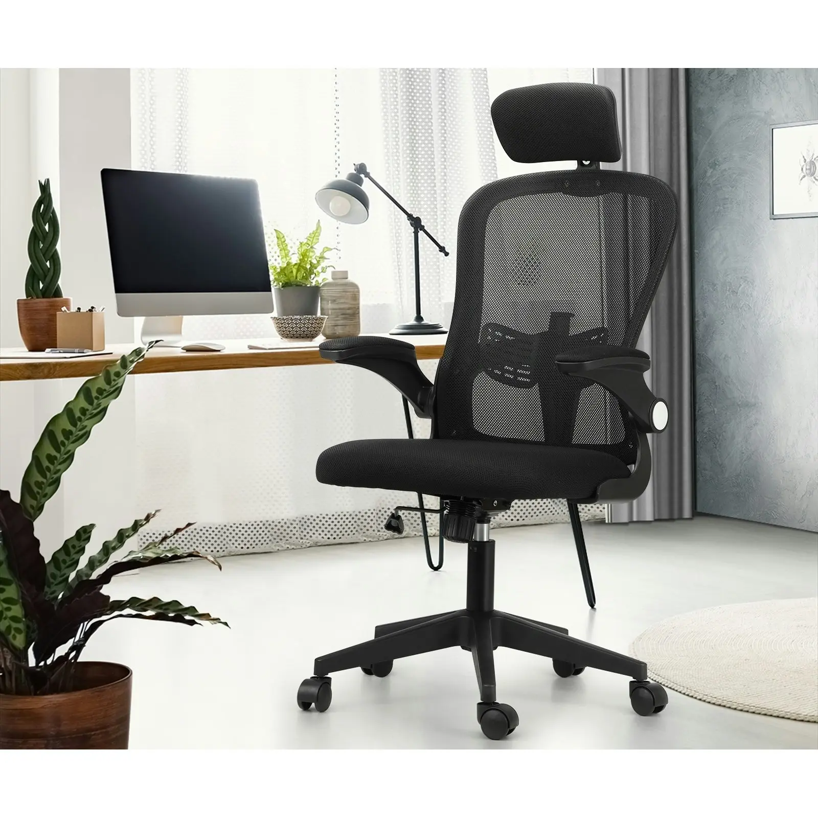 Oikiture Mesh Office Chair Executive Fabric Gaming Seat Racing Computer