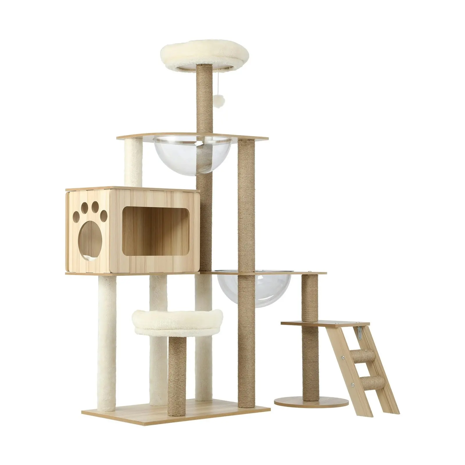 Alopet Cat Tree Tower Scratching Post Scratcher Cats Condo House Bed Wood 142cm