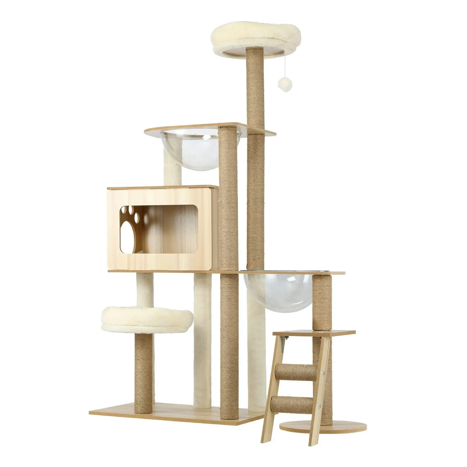 Alopet Cat Tree Tower Scratching Post Scratcher Cats Condo House Bed Wood 142cm