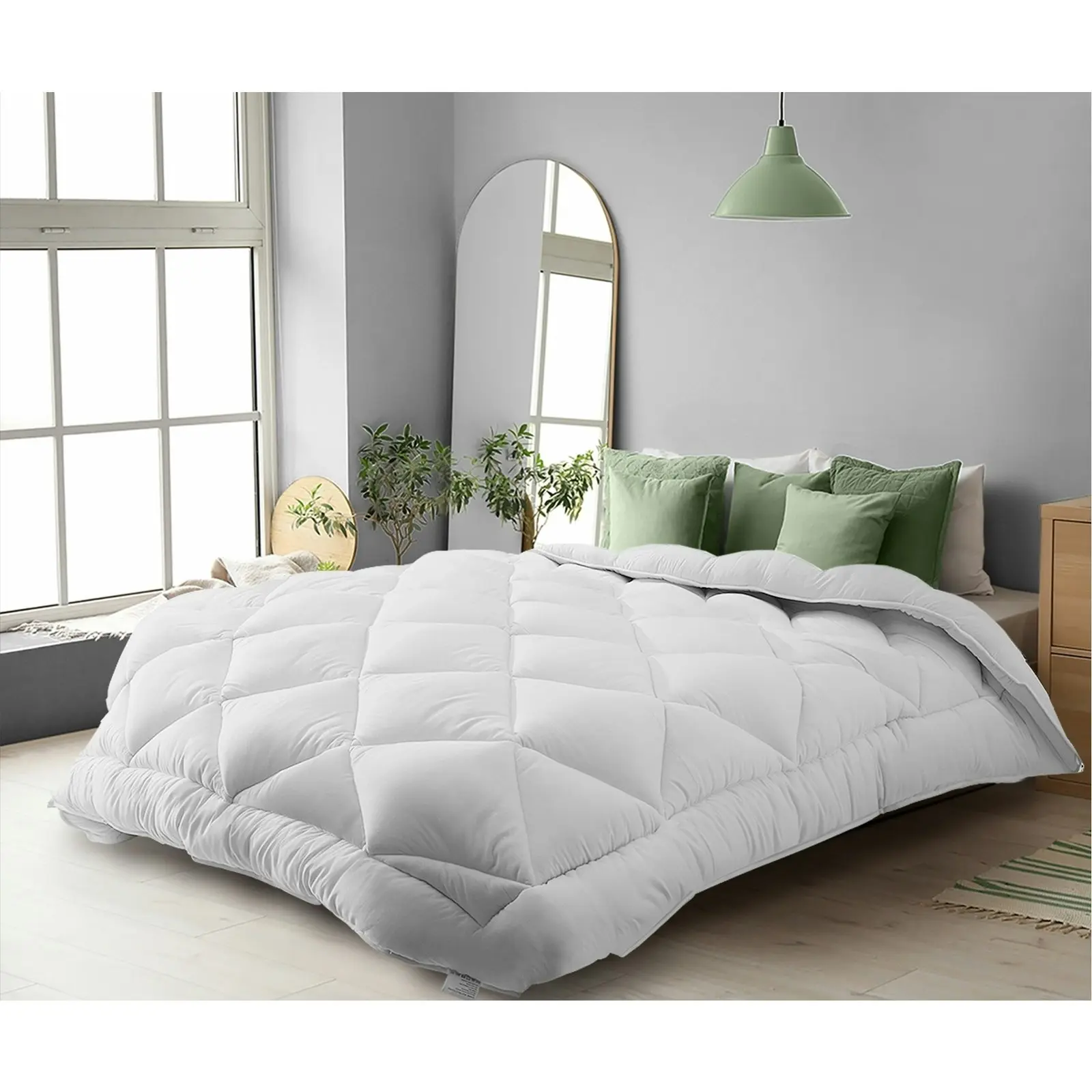 Bedra Microfibre Bamboo Quilt 400GSM Summer Winter Duvet Doona All Season Double