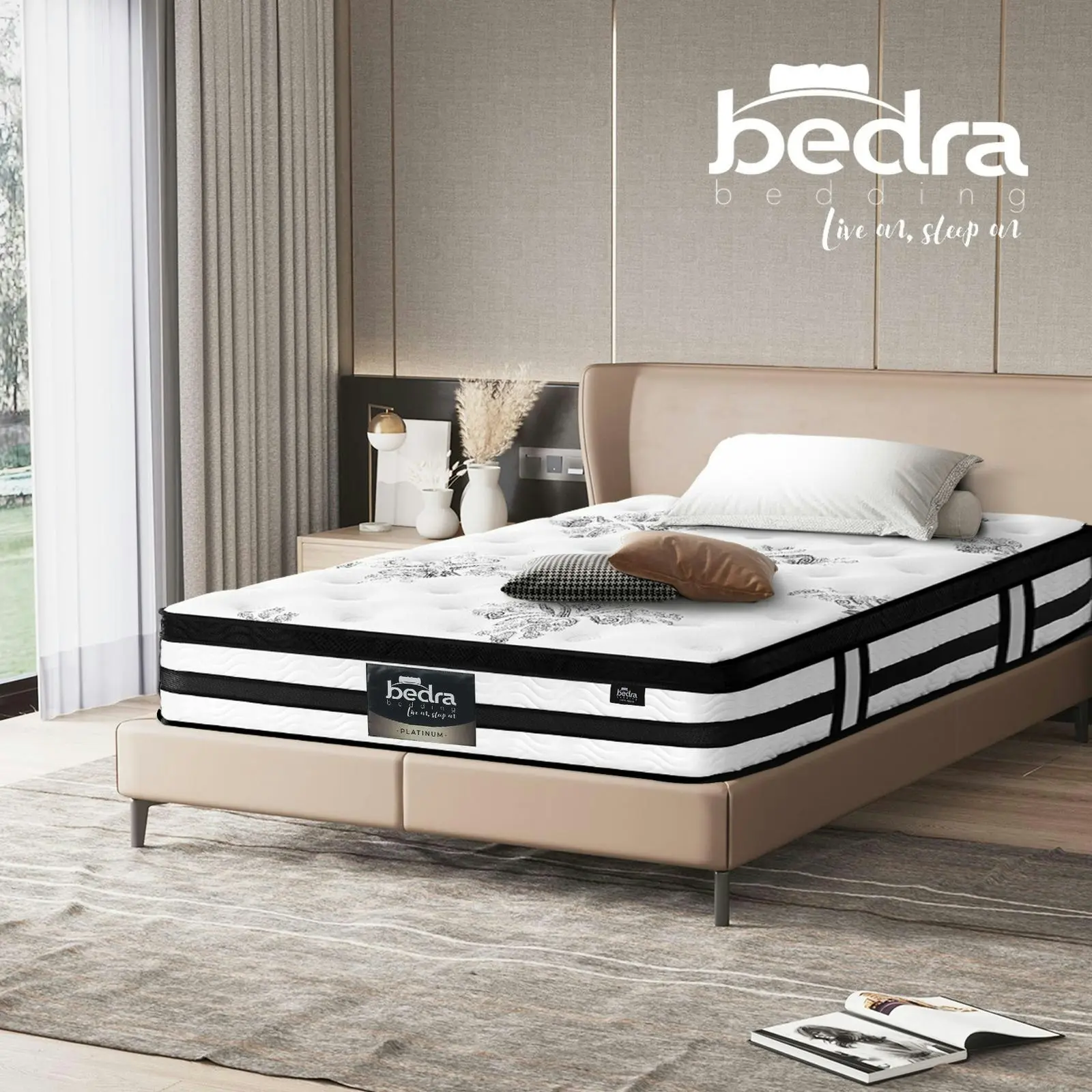 Bedra Single Mattress Bed Cool Gel Foam Pocket Spring Medium Firm 34CM