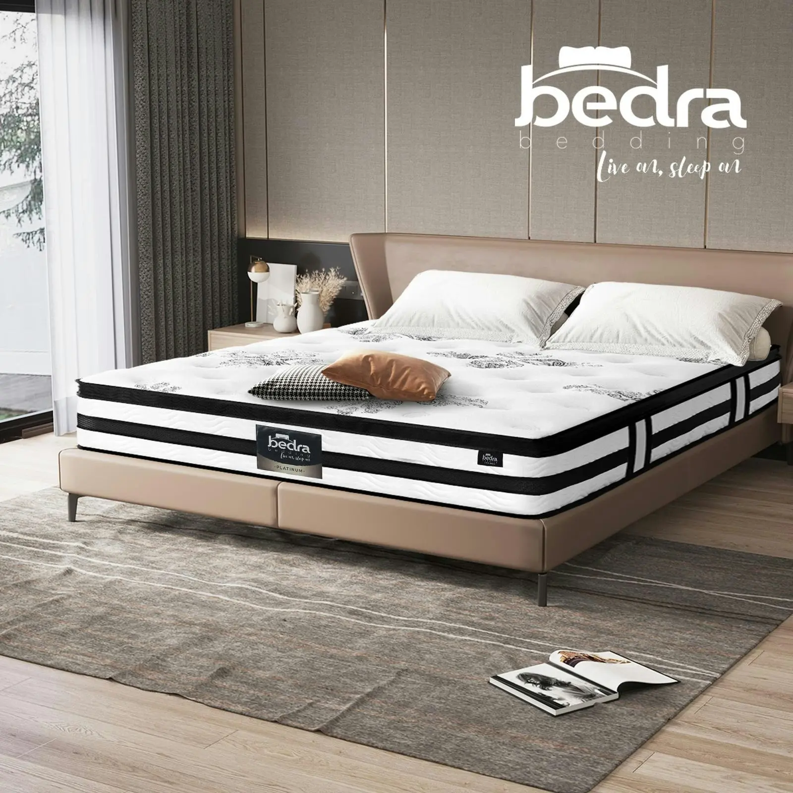 Bedra Double Mattress Bed Cool Gel Foam Pocket Spring Medium Firm 34CM