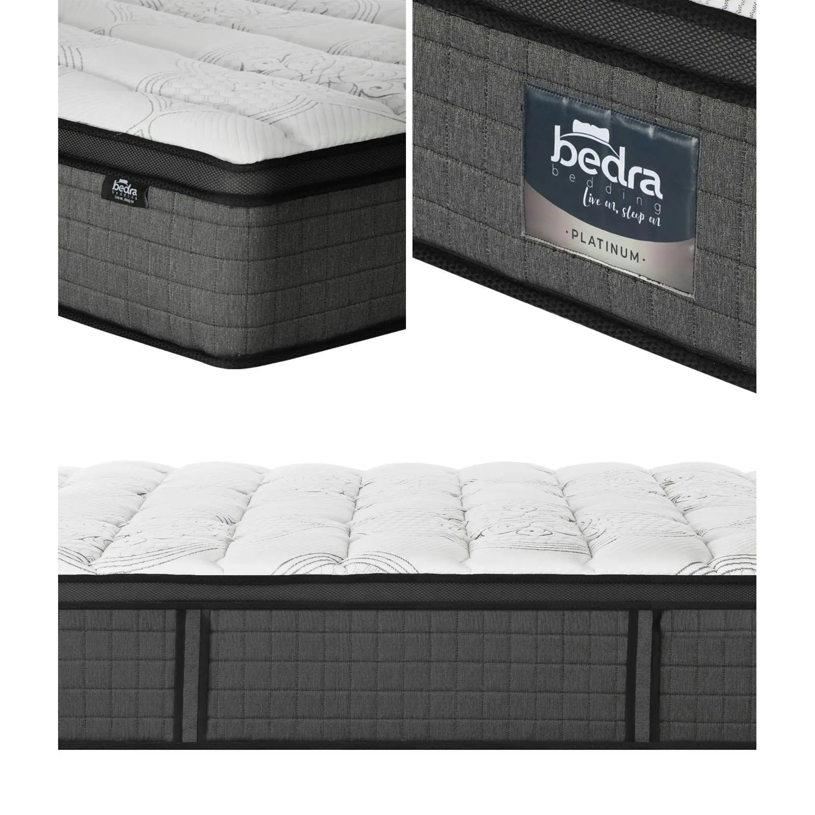 Bedra King Single Mattress Latex Foam Pocket Spring 9 Zone Firm 34cm