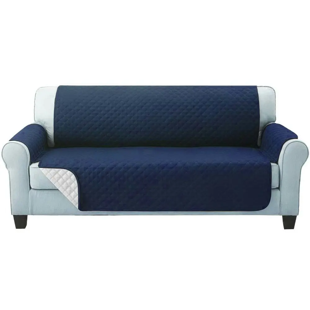 Artiss Sofa Cover Couch Covers 3 Seater Quilted Navy