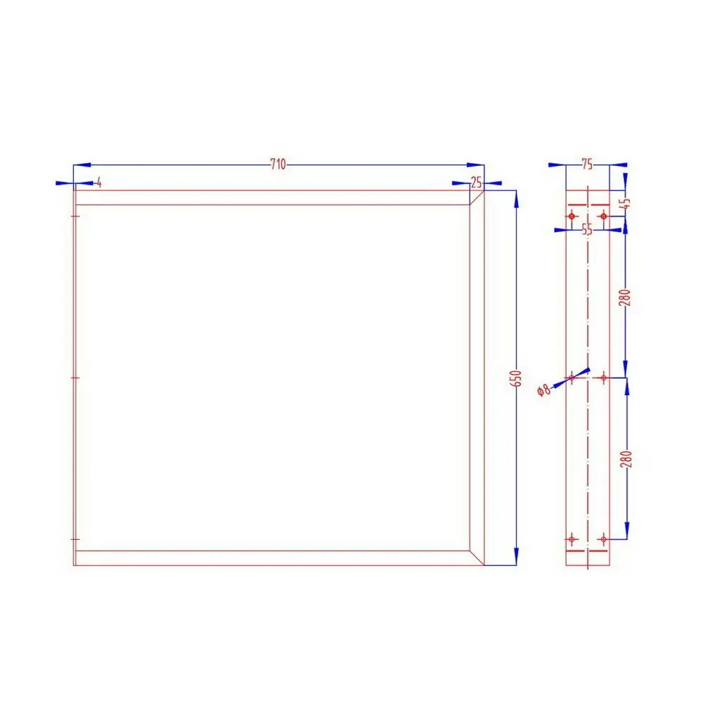 Artiss Metal Table Legs DIY Rectangular 71X65CM Set of 2