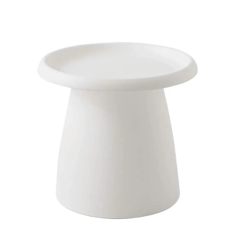 Artiss Coffee Table Round 52CM Plastic White