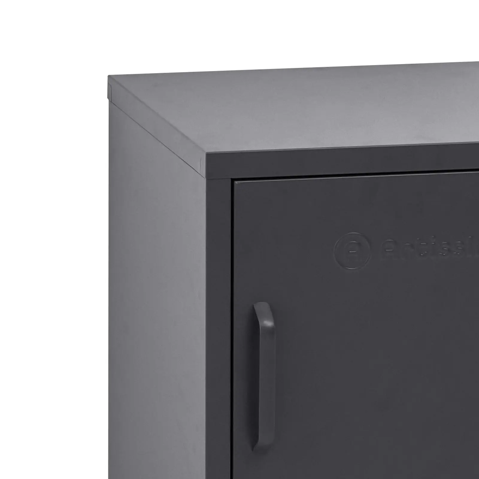 ArtissIn Bedside Table Metal Cabinet - Black