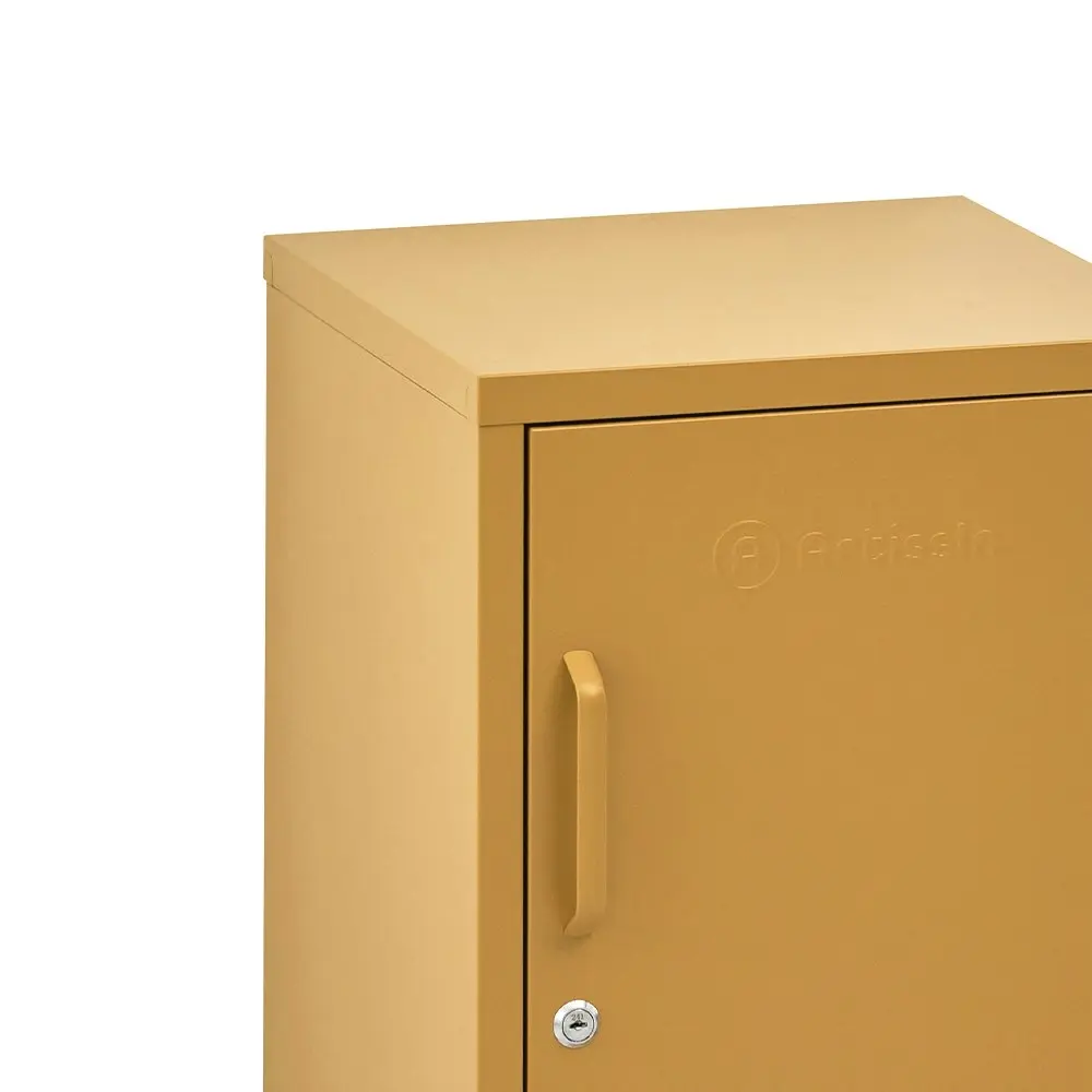 ArtissIn Bedside Table Metal Cabinet - Yellow