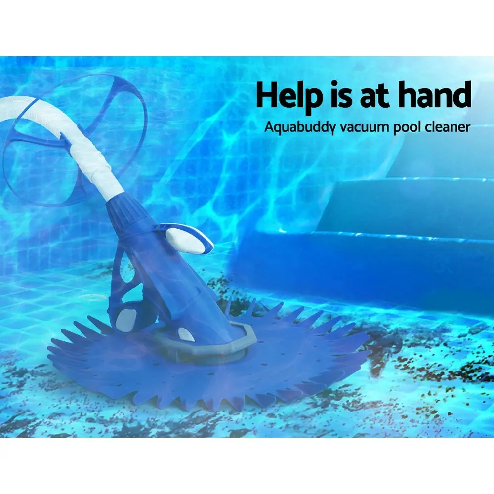 Aquabuddy Pool Cleaner Automatic Vacuum Floor Climb Swimming Wall Pool 10M Hose