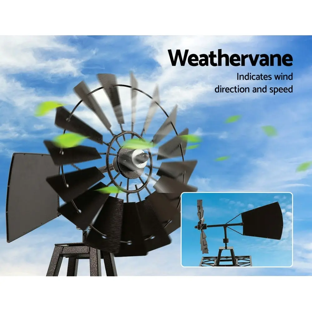 Gardeon Garden Windmill 160cm Metal Ornaments Outdoor Decor Ornamental Wind Mill