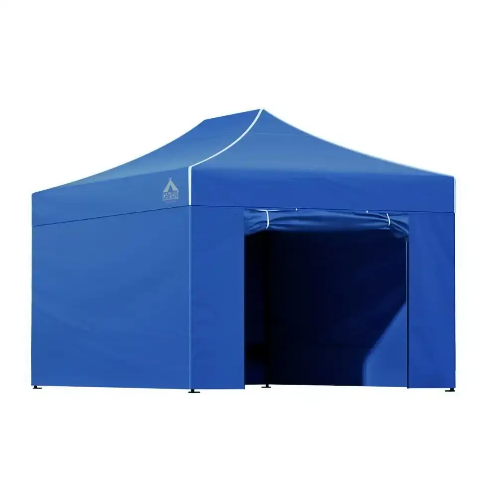 Instahut Gazebo 3x4.5 Pop Up Marquee Folding Tent Wedding Gazebos Camping Outdoor Shade Canopy Blue