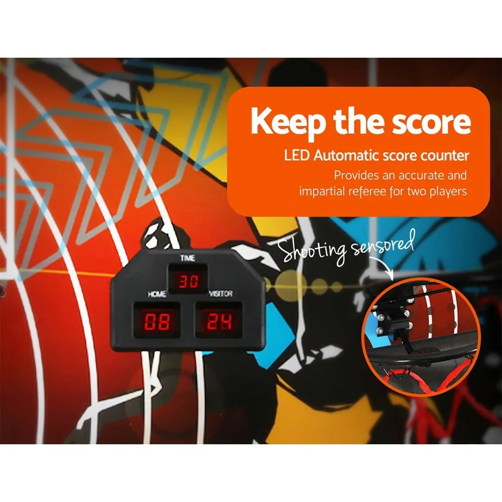 Basketball Arcade Game Electronic Scorer 8 Games Double Shoot Black