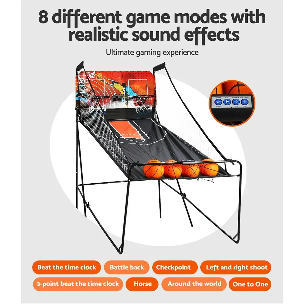 Basketball Arcade Game Electronic Scorer 8 Games Double Shoot Black